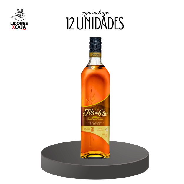FLOR DE CAÑA 4 AÑOS 750ML - 12 UND