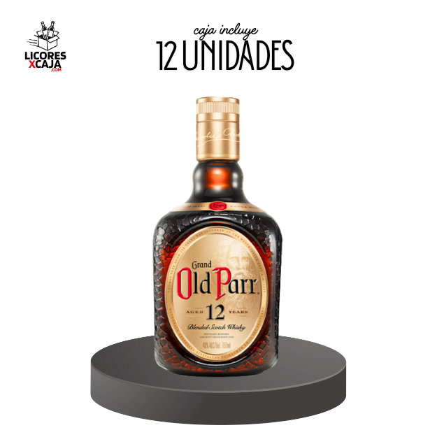 OLD PARR 12 AÑOS 750ML - 12 UND